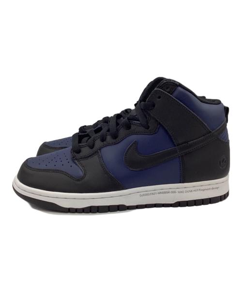 NIKE（ナイキ）NIKE (ナイキ) FRAGMENTS (フラグメント) DUNK HIGH Tokyo NAVY/BLACK ブラック×ブルー サイズ:26 未使用品の古着・服飾アイテム