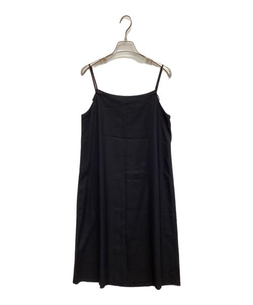 BLUE LABEL CRESTBRIDGE（ブルーレーベルクレストブリッジ）BLUE LABEL CRESTBRIDGE (ブルーレーベルクレストブリッジ) ノースリーブワンピース エアリークロスティアードドレス ブラック サイズ:38の古着・服飾アイテム