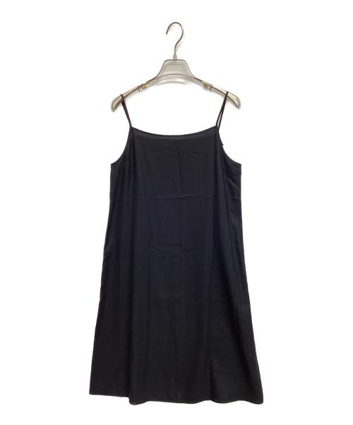 BLUE LABEL CRESTBRIDGE（ブルーレーベルクレストブリッジ）BLUE LABEL CRESTBRIDGE (ブルーレーベルクレストブリッジ) ノースリーブワンピース エアリークロスティアードドレス ブラック サイズ:38の古着・服飾アイテム