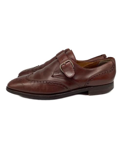Crockett & Jones（クロケット＆ジョーンズ）Crockett & Jones (クロケット＆ジョーンズ) PAUL SMITH (ポールスミス) LANSDOWNE モンクストラップシューズ ブラウン サイズ:71/2の古着・服飾アイテム
