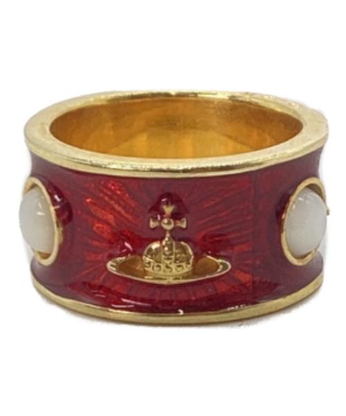 Vivienne Westwood（ヴィヴィアンウエストウッド）Vivienne Westwood (ヴィヴィアンウエストウッド) キングリング ゴールド×レッド サイズ:記載なし(推定14号)の古着・服飾アイテム