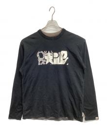 A BATHING APE（アベイシングエイプ）の古着「長袖カットソー」｜ブラック