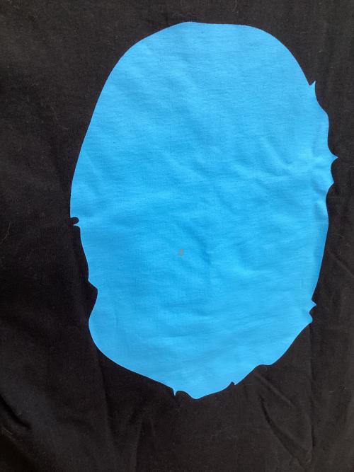 A BATHING APE（アベイシングエイプ）A BATHING APE (アベイシングエイプ) 半袖カットソー ブラック×ブルー サイズ:Ｍの古着・服飾アイテム