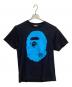 A BATHING APE（アベイシングエイプ）の古着「半袖カットソー」｜ブラック×ブルー