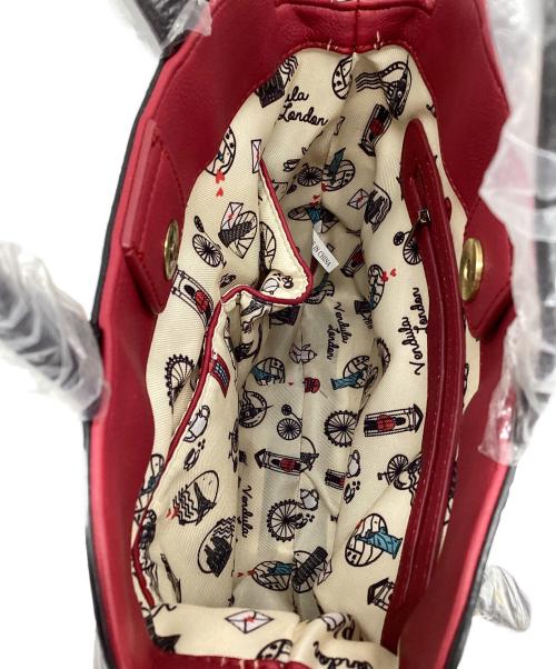 Vendula LONDON（ベンデューラ ロンドン）vendula london (ベンデューラ ロンドン) 2WAYバッグ ブラック×レッドの古着・服飾アイテム