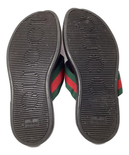 GUCCI（グッチ）GUCCI (グッチ) ビーチサンダル レッド××グリーン×ブラック サイズ:6の古着・服飾アイテム