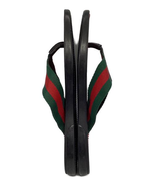 GUCCI（グッチ）GUCCI (グッチ) ビーチサンダル レッド××グリーン×ブラック サイズ:6の古着・服飾アイテム