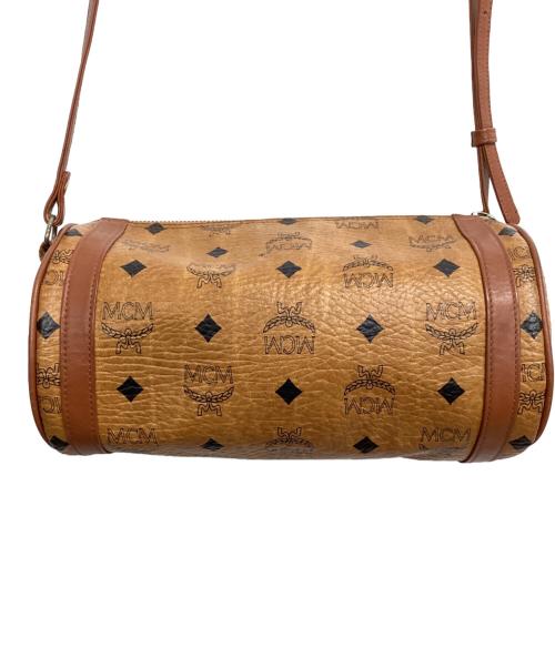 MCM（エムシーエム）MCM (エムシーエム) ミニボストンショルダーバッグ ブラウンの古着・服飾アイテム