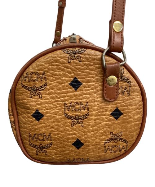 MCM（エムシーエム）MCM (エムシーエム) ミニボストンショルダーバッグ ブラウンの古着・服飾アイテム