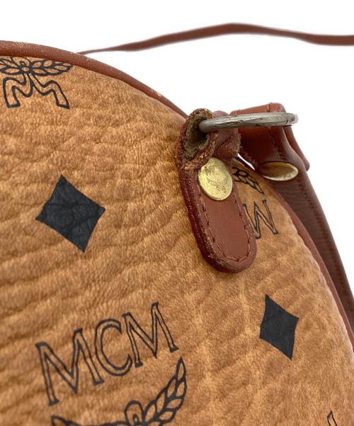 MCM（エムシーエム）MCM (エムシーエム) ミニボストンショルダーバッグ ブラウンの古着・服飾アイテム
