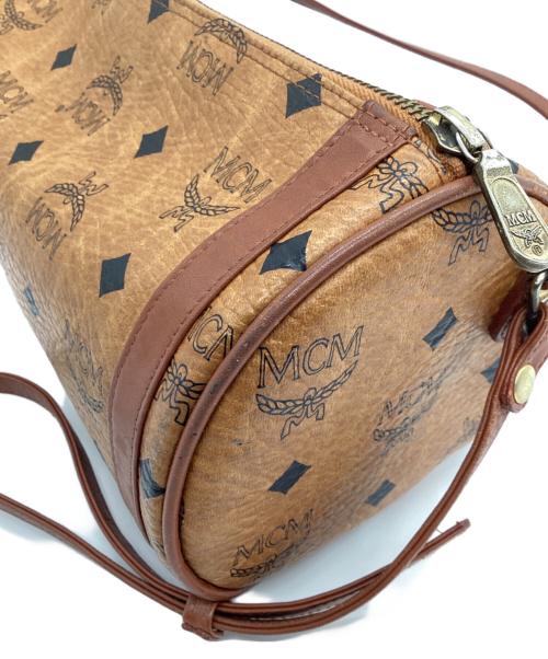 MCM（エムシーエム）MCM (エムシーエム) ミニボストンショルダーバッグ ブラウンの古着・服飾アイテム
