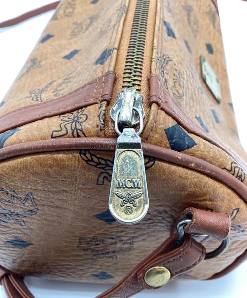 MCM（エムシーエム）MCM (エムシーエム) ミニボストンショルダーバッグ ブラウンの古着・服飾アイテム