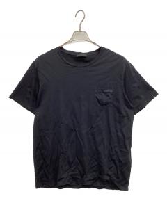 中古・古着通販】BALMAIN (バルマン) ボタンロゴTシャツ ブラック