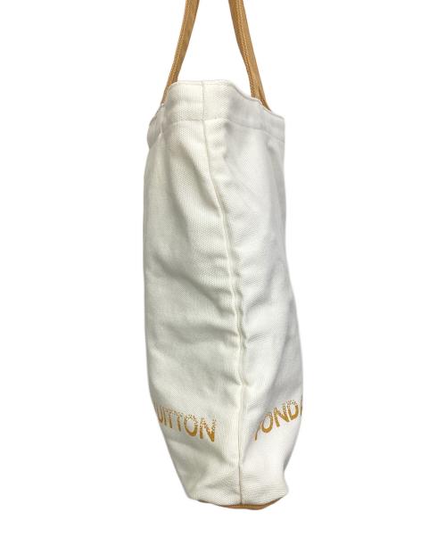 LOUIS VUITTON（ルイ ヴィトン）LOUIS VUITTON (ルイ ヴィトン) キャンバストートバッグ ホワイト×ベージュの古着・服飾アイテム