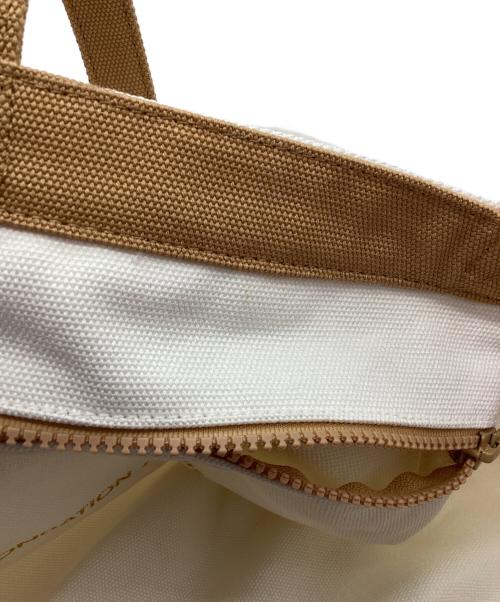 LOUIS VUITTON（ルイ ヴィトン）LOUIS VUITTON (ルイ ヴィトン) キャンバストートバッグ ホワイト×ベージュの古着・服飾アイテム