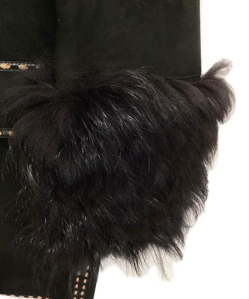 FENDI（フェンディ）FENDI (フェンディ) ダッフルムートンコート ブラック サイズ:38の古着・服飾アイテム