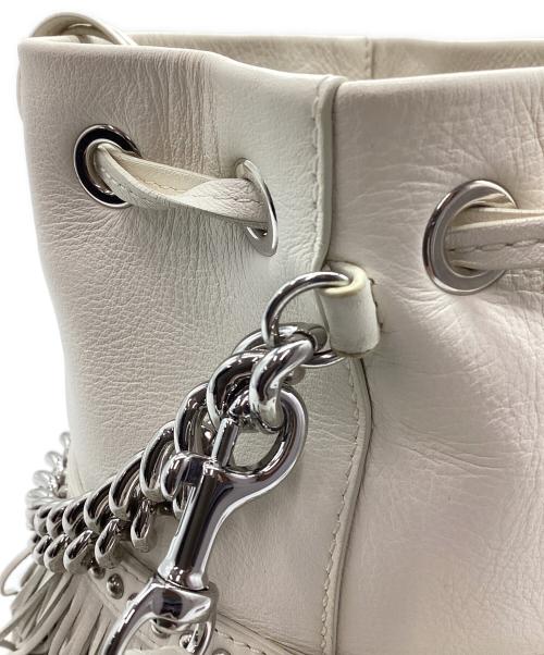 J&M DAVIDSON（ジェイ＆エム デヴィッドソン）J&M DAVIDSON (ジェイ＆エム デヴィッドソン) フリンジ カーニバル ミニ　2WAYバッグ ホワイトの古着・服飾アイテム