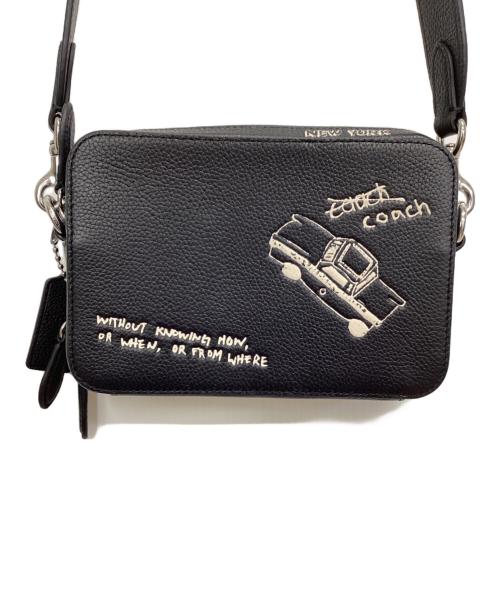 COACH（コーチ）COACH (コーチ) ショルダーバッグ チャーター クロスボディ バッグ 19・スケッチ プリント ブラックの古着・服飾アイテム