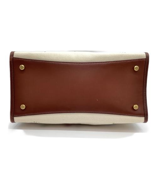 COACH（コーチ）COACH (コーチ) 2WAYバッグ フィールド トート 30 ウィズ ガーデン エンブロイダリー ブラウン×ベージュの古着・服飾アイテム