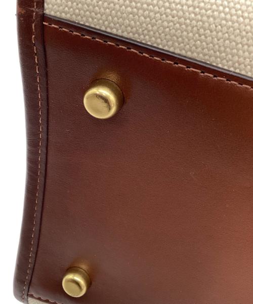 COACH（コーチ）COACH (コーチ) 2WAYバッグ フィールド トート 30 ウィズ ガーデン エンブロイダリー ブラウン×ベージュの古着・服飾アイテム