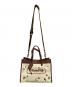 COACH (コーチ) 2WAYバッグ フィールド トート 30 ウィズ ガーデン エンブロイダリー ブラウン×ベージュ：14000円