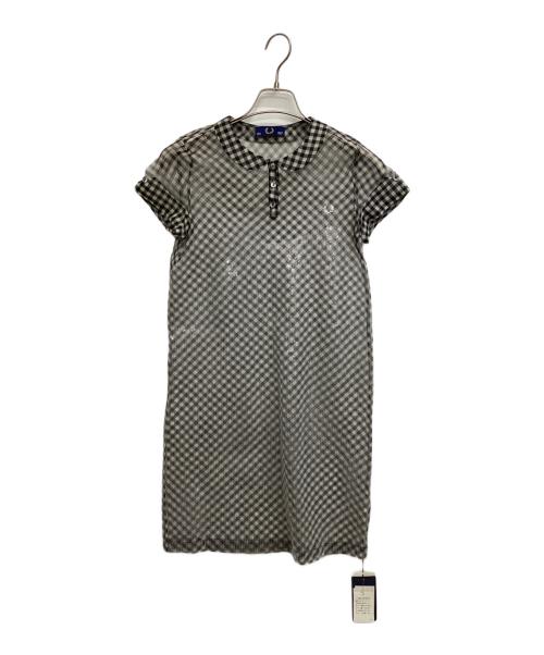 FRED PERRY（フレッドペリー）FRED PERRY (フレッドペリー) 半袖ワンピース ホワイト×ブラック サイズ:8の古着・服飾アイテム
