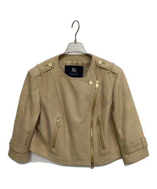 BURBERRY LONDON（バーバリーロンドン）BURBERRY LONDON (バーバリーロンドン) レザージャケット ベージュ サイズ:40の古着・服飾アイテム