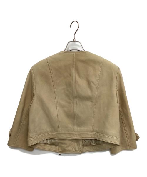 BURBERRY LONDON（バーバリーロンドン）BURBERRY LONDON (バーバリーロンドン) レザージャケット ベージュ サイズ:40の古着・服飾アイテム