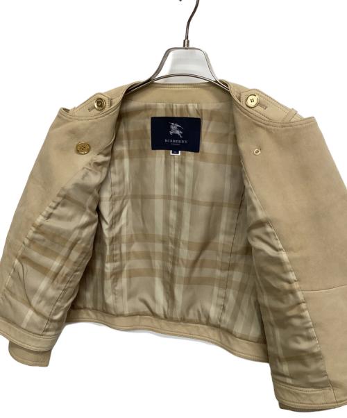 BURBERRY LONDON（バーバリーロンドン）BURBERRY LONDON (バーバリーロンドン) レザージャケット ベージュ サイズ:40の古着・服飾アイテム