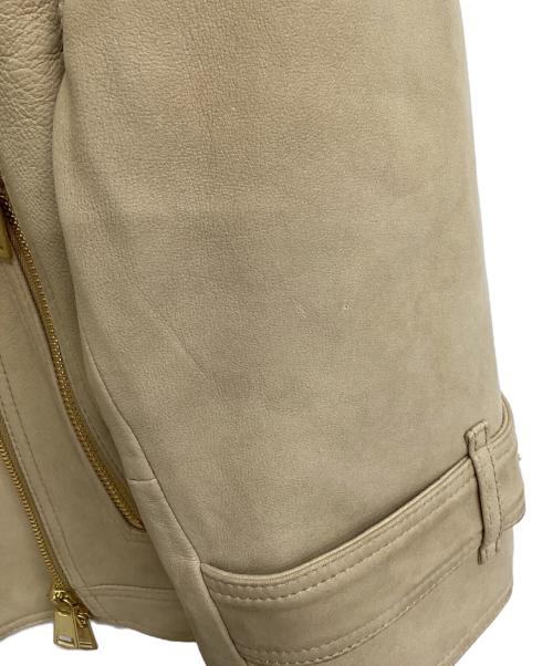 BURBERRY LONDON（バーバリーロンドン）BURBERRY LONDON (バーバリーロンドン) レザージャケット ベージュ サイズ:40の古着・服飾アイテム