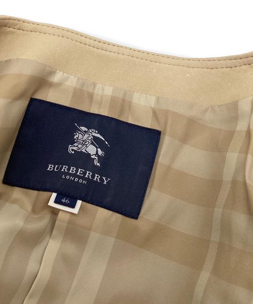BURBERRY LONDON（バーバリーロンドン）BURBERRY LONDON (バーバリーロンドン) レザージャケット ベージュ サイズ:40の古着・服飾アイテム