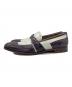 PRADA (プラダ) モンクストラップシューズ ブラウン×ホワイト サイズ:9：27000円