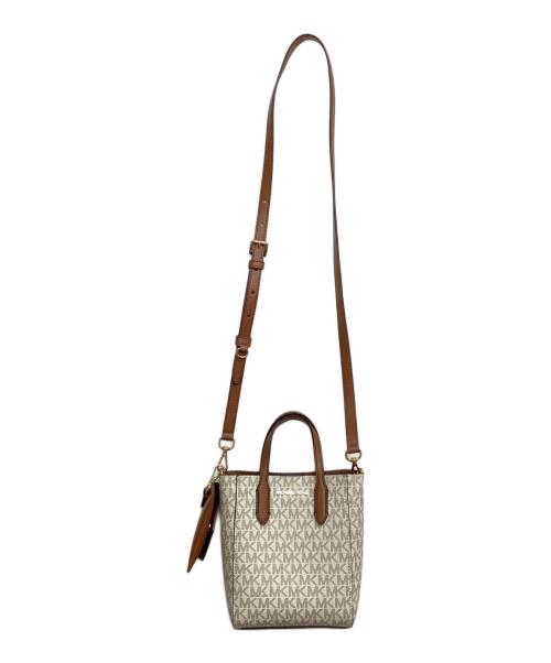 MICHAEL KORS（マイケルコース）MICHAEL KORS (マイケルコース) 2WAYバッグ ベージュ×ブラウンの古着・服飾アイテム