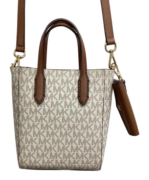 MICHAEL KORS（マイケルコース）MICHAEL KORS (マイケルコース) 2WAYバッグ ベージュ×ブラウンの古着・服飾アイテム