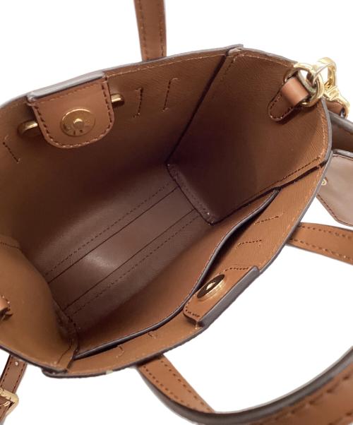 MICHAEL KORS（マイケルコース）MICHAEL KORS (マイケルコース) 2WAYバッグ ベージュ×ブラウンの古着・服飾アイテム