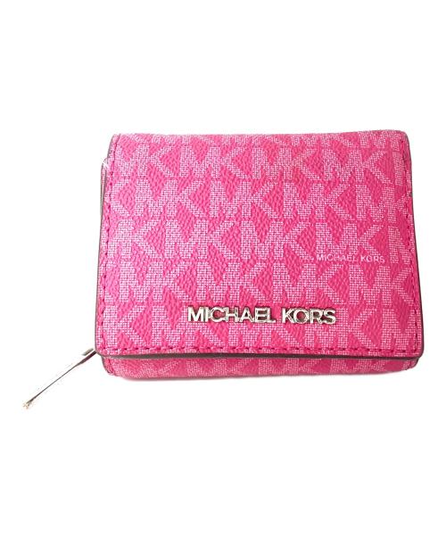 MICHAEL KORS（マイケルコース）MICHAEL KORS (マイケルコース) 3つ折り財布 ピンクの古着・服飾アイテム