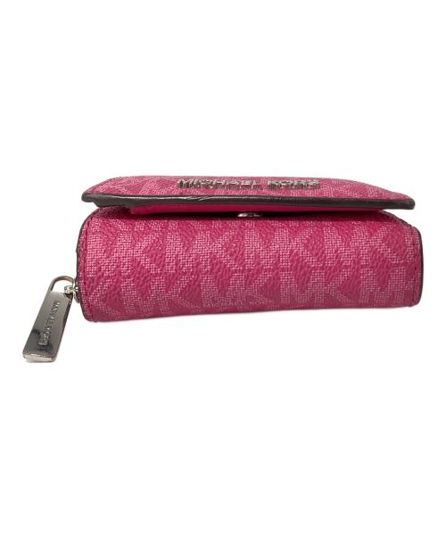 MICHAEL KORS（マイケルコース）MICHAEL KORS (マイケルコース) 3つ折り財布 ピンクの古着・服飾アイテム