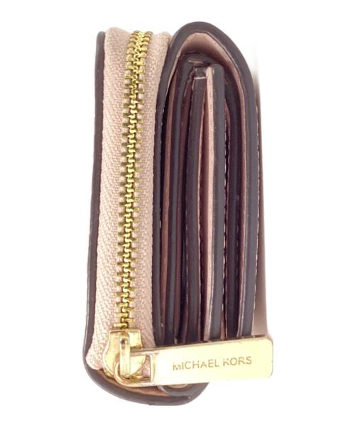 MICHAEL KORS（マイケルコース）MICHAEL KORS (マイケルコース) 3つ折り財布 ピンクの古着・服飾アイテム
