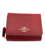 COACHコーチ）の古着「3つ折り財布」｜レッド