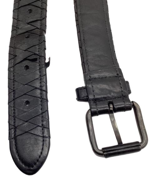 BOTTEGA VENETA（ボッテガベネタ）BOTTEGA VENETA (ボッテガベネタ) レザーベルト ブラックの古着・服飾アイテム