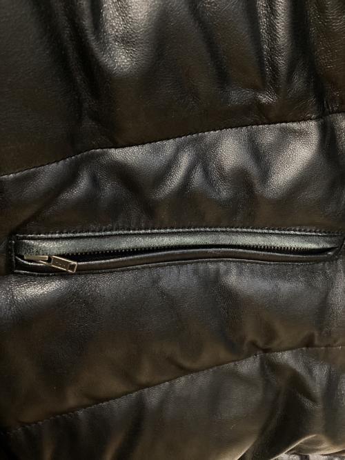 PAUL SMITH（ポールスミス）Paul Smith (ポールスミス) レザー ダウンジャケット ブラック サイズ:Ｍの古着・服飾アイテム