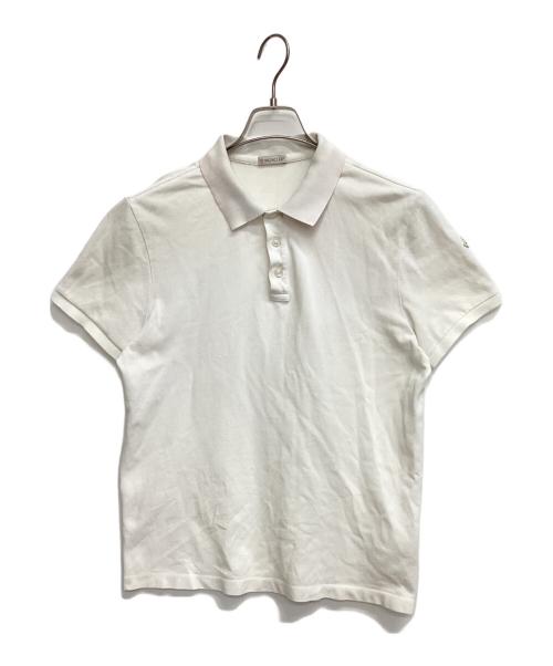 MONCLER（モンクレール）MONCLER (モンクレール) ポロシャツ MAGLIA POLO MANICA CORTA ホワイト サイズ:Ｌの古着・服飾アイテム
