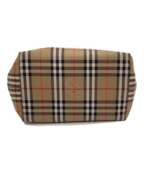 Burberry's（バーバリーズ）Burberry's (バーバリーズ) ミニトートバッグ ベージュ×レッドの古着・服飾アイテム