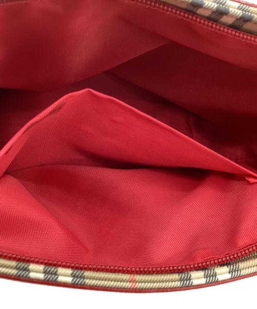 Burberry's（バーバリーズ）Burberry's (バーバリーズ) ミニトートバッグ ベージュ×レッドの古着・服飾アイテム