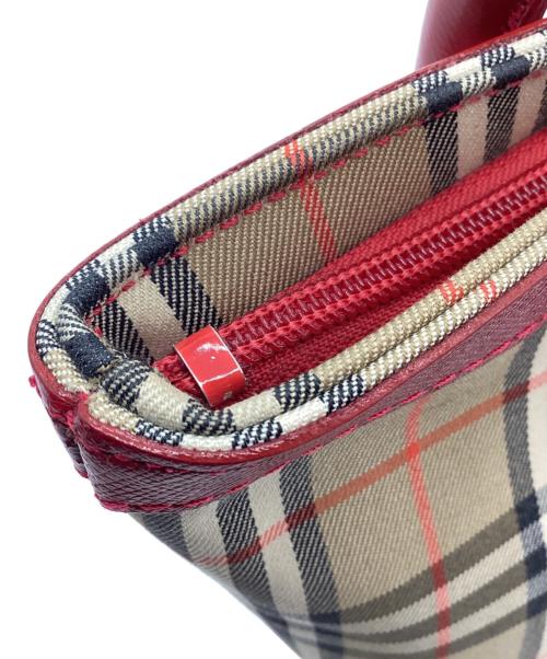Burberry's（バーバリーズ）Burberry's (バーバリーズ) ミニトートバッグ ベージュ×レッドの古着・服飾アイテム