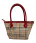 Burberry's（バーバリーズ）の古着「ミニトートバッグ」｜ベージュ×レッド