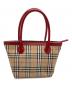 Burberry's (バーバリーズ) ミニトートバッグ ベージュ×レッド：25000円