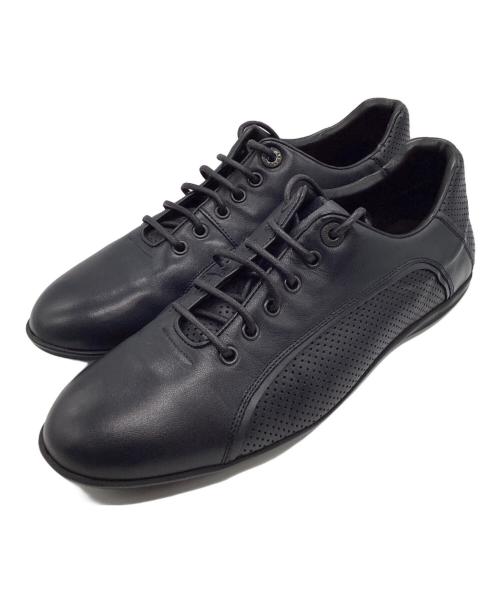 GIORGIO ARMANI（ジョルジオアルマーニ）GIORGIO ARMANI (ジョルジオアルマーニ) ローカットスニーカー ブラック サイズ:42 1/2の古着・服飾アイテム
