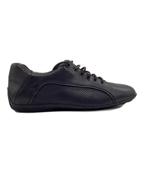 GIORGIO ARMANI（ジョルジオアルマーニ）GIORGIO ARMANI (ジョルジオアルマーニ) ローカットスニーカー ブラック サイズ:42 1/2の古着・服飾アイテム