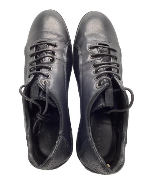 GIORGIO ARMANI（ジョルジオアルマーニ）GIORGIO ARMANI (ジョルジオアルマーニ) ローカットスニーカー ブラック サイズ:42 1/2の古着・服飾アイテム
